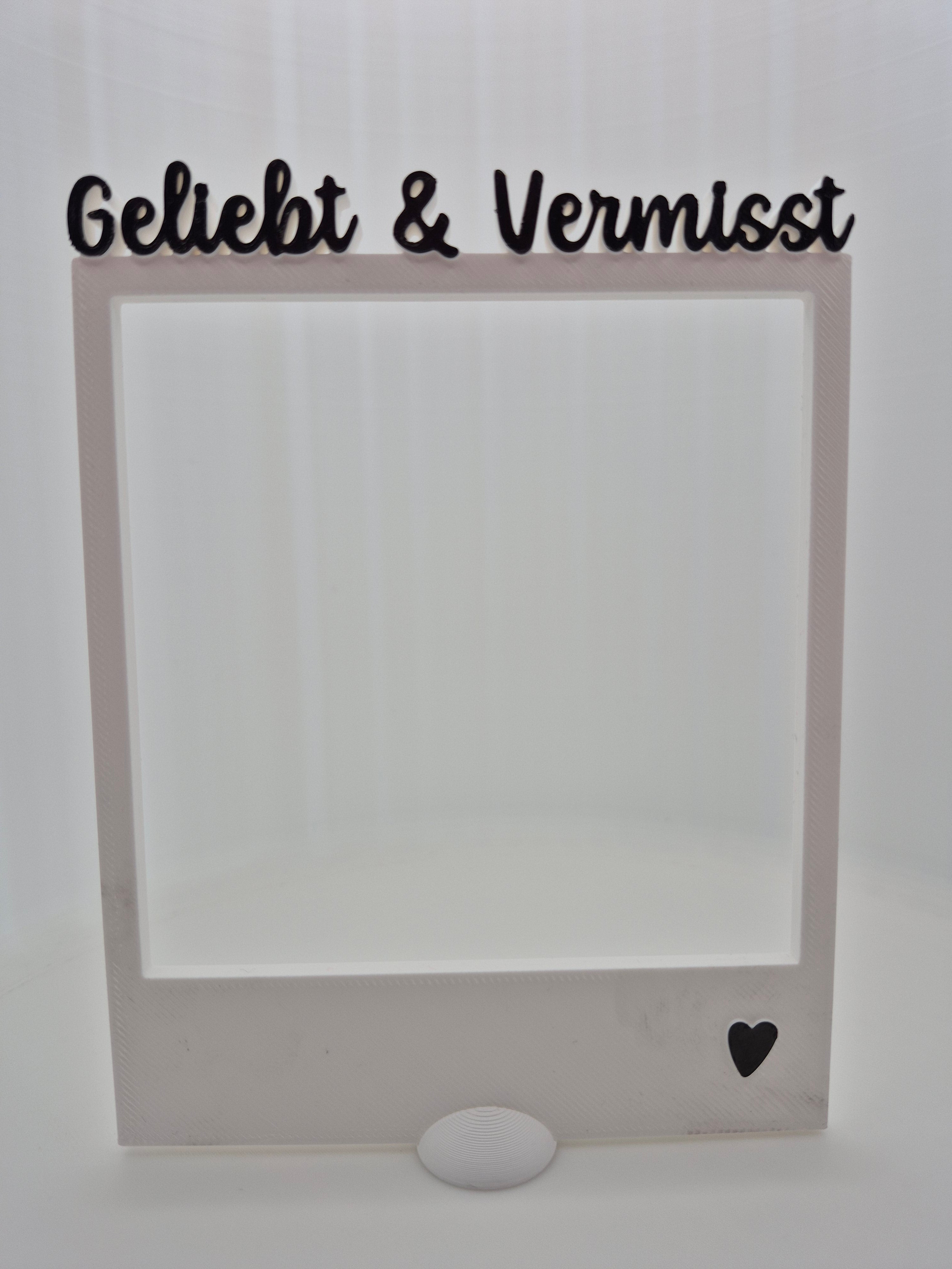 Fotorahmen mit Schriftzug