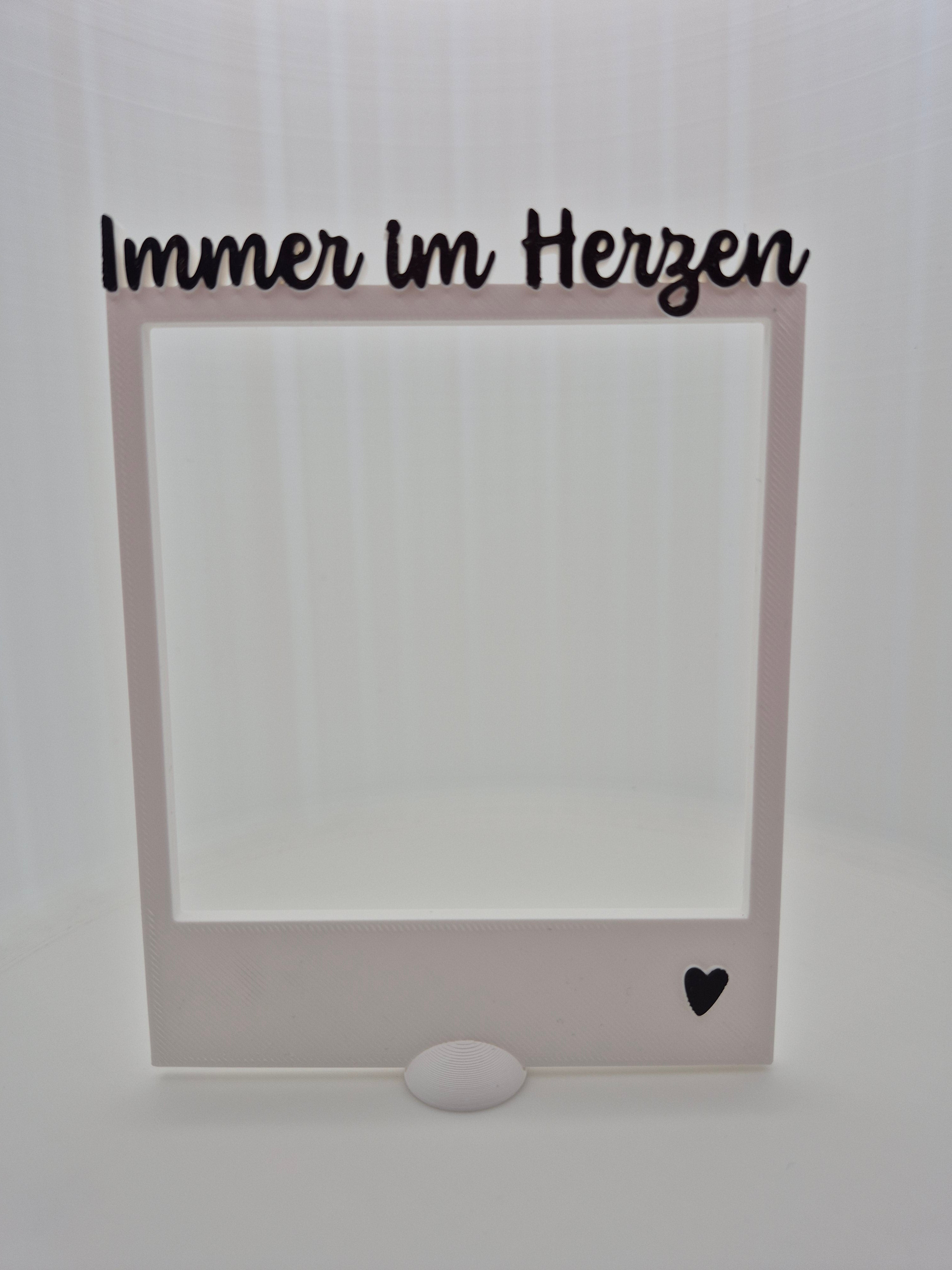 Fotorahmen mit Schriftzug