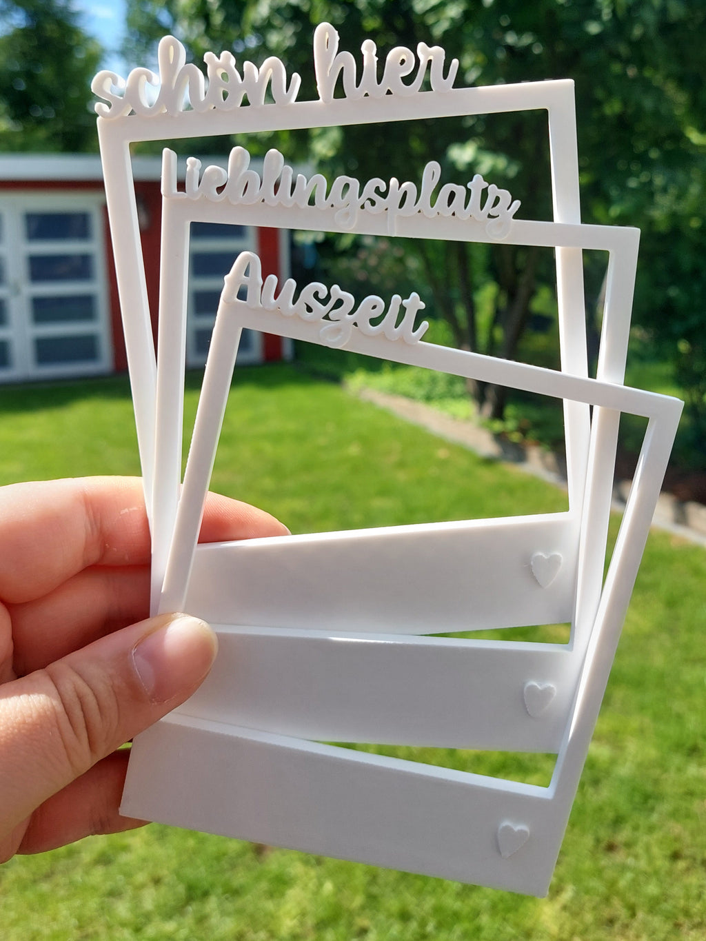 Fotorahmen mit Schriftzug