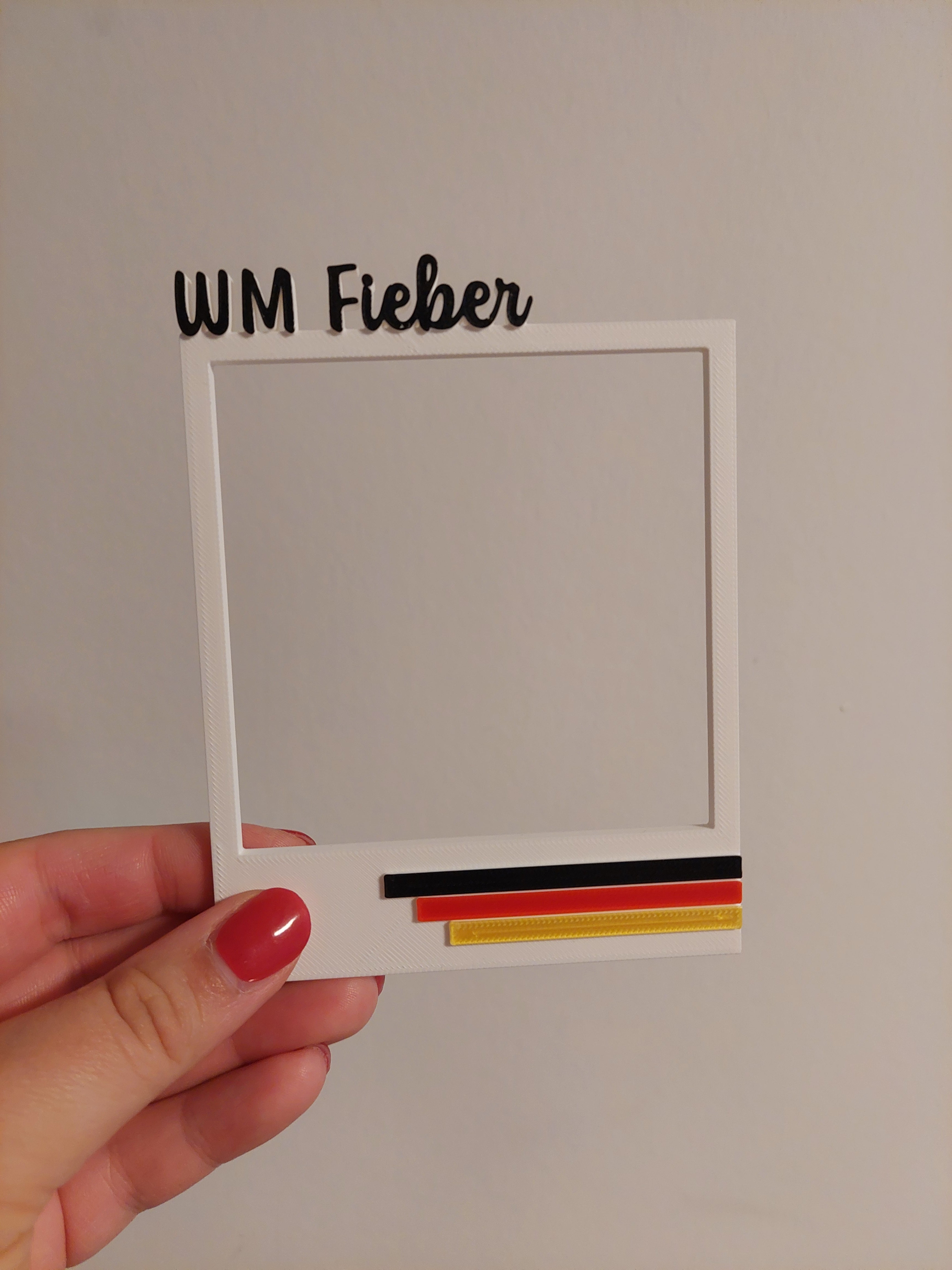 Fotorahmen mit Fußball-Schriftzug