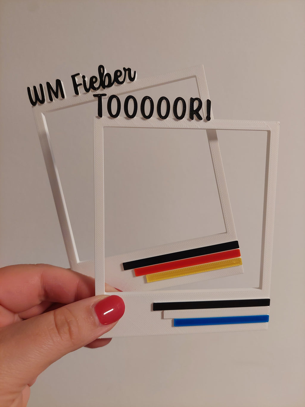 Fotorahmen mit Fußball-Schriftzug