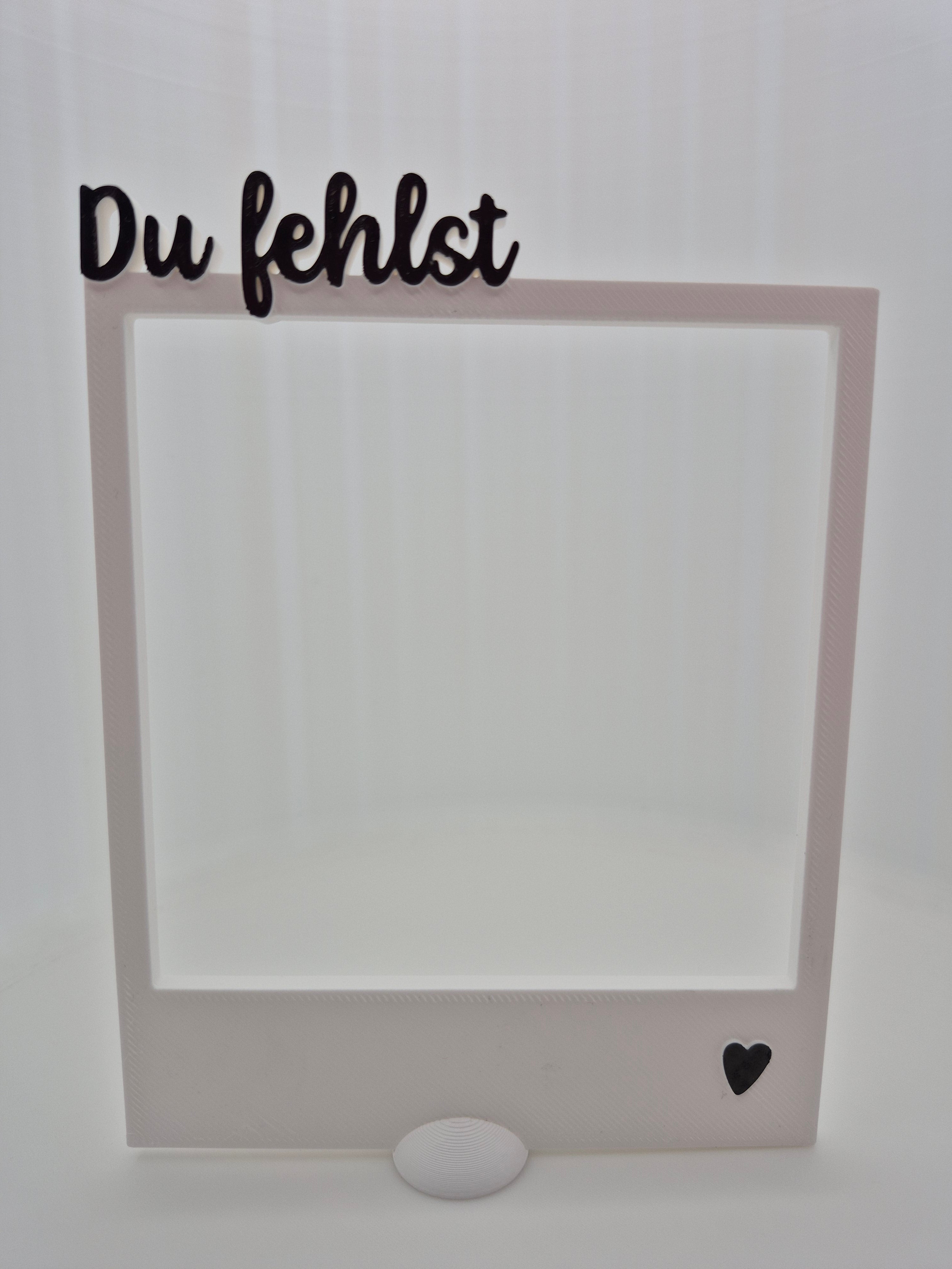 Fotorahmen mit Schriftzug