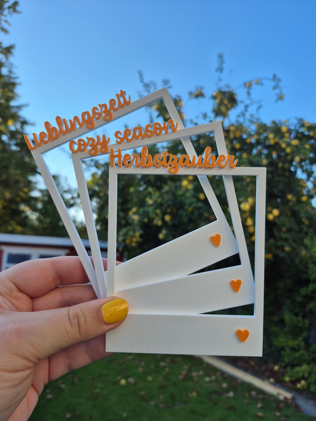 Fotorahmen mit Schriftzug