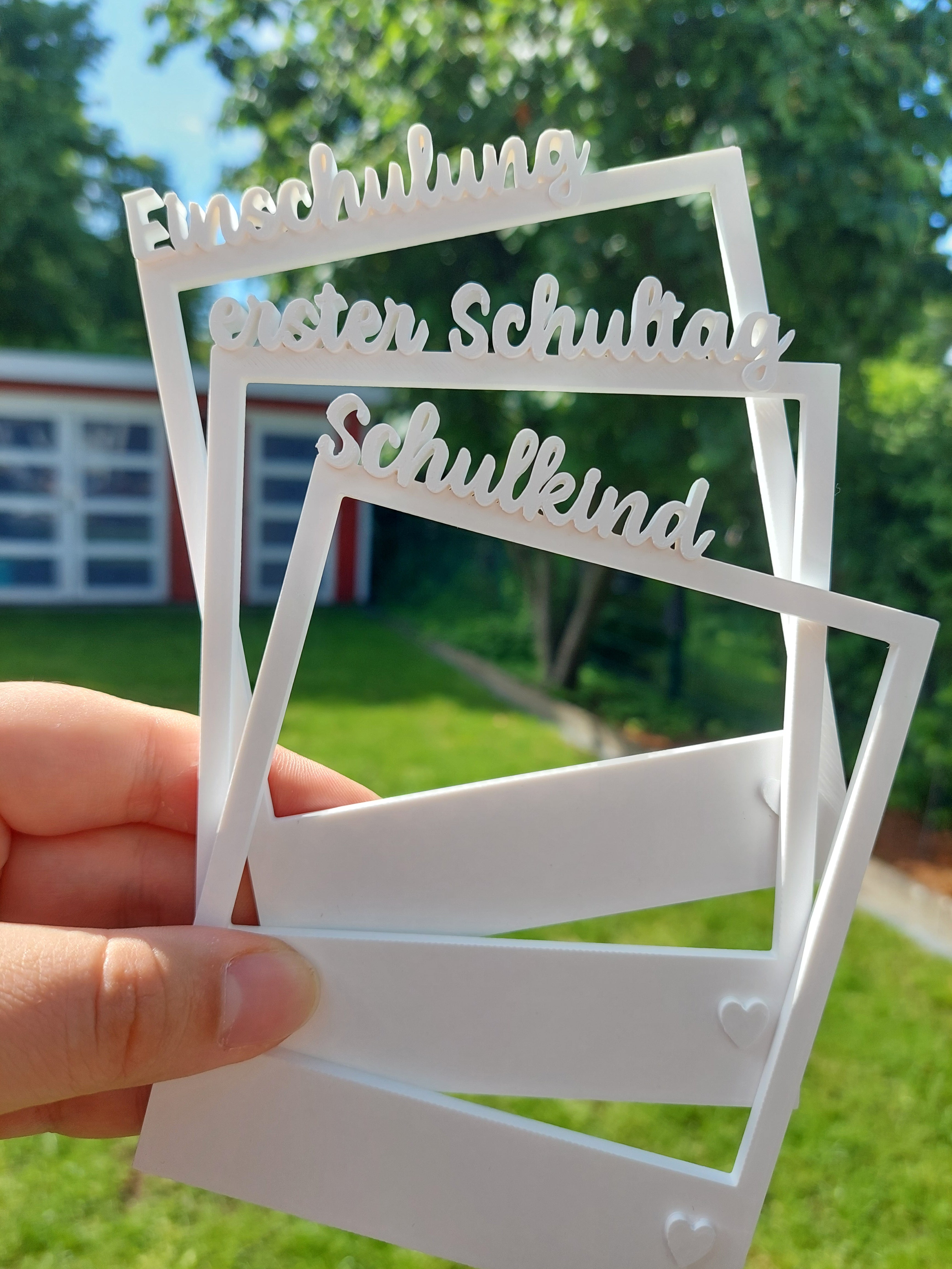 Fotorahmen mit Schriftzug